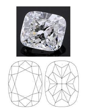Crushed Ice Cushion Cut Diamond