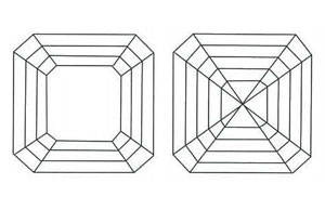 Asscher Cut Diamond Sketch