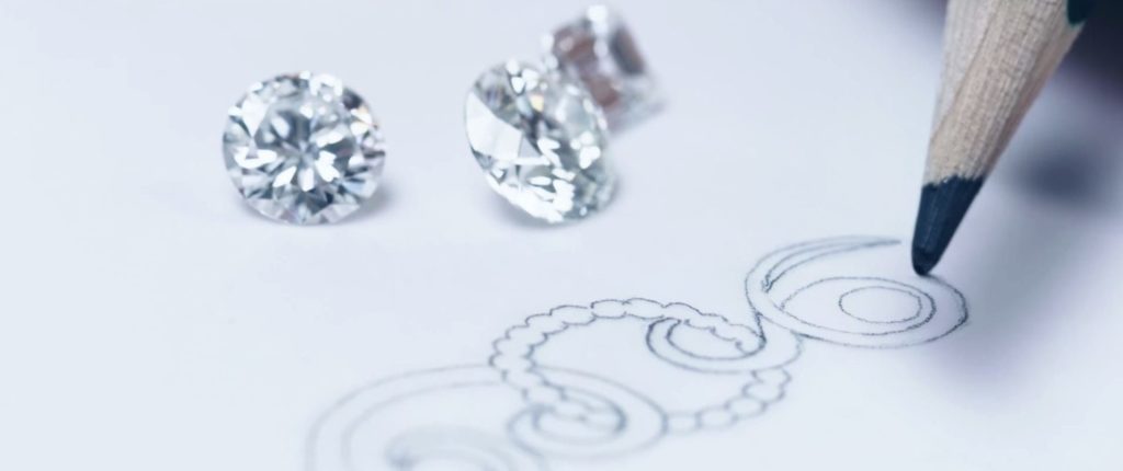 Diamond jewelry sketch