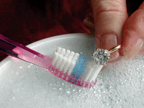 Engagement ring cleaning