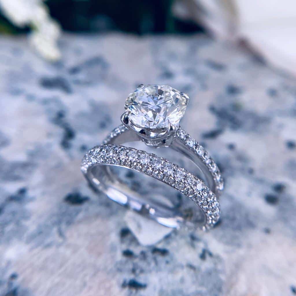 wedding ring engagement ring diamond jewelry