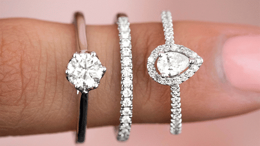 wedding ring engagement ring diamond jewelry