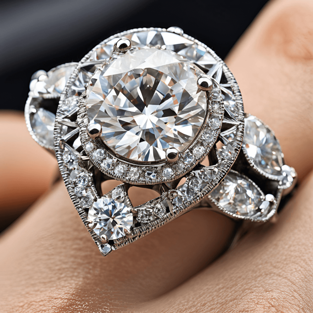 4-Carat Round Brilliant Diamond  Ring
